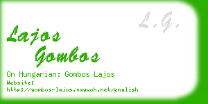 lajos gombos business card